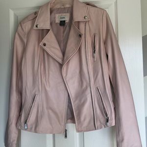 Soft pink leather jacket